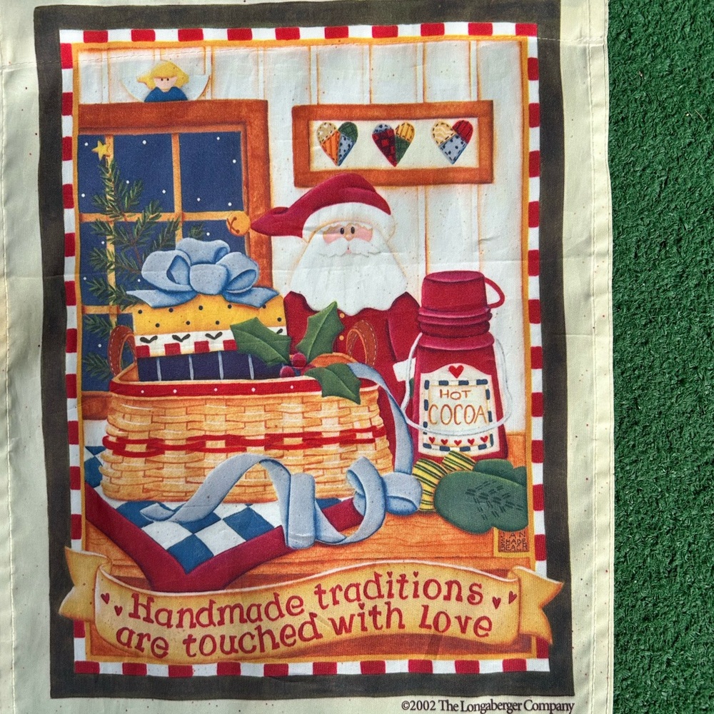 Longaberger vintage 2002 garden flag for Christmas. see pics for measurements